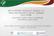 Africa RISING Research Output 1 in East and Southern Africa: Update from IFPRI