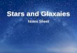 Stars and Galaxies Notes PowerPoint