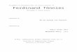 Ferdinand tonnies contribution to Social Sciences