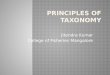 Principles of taxonomy