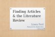 Comp 2 - Finding Articles & the Literature Review