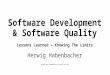 Software Development and Quality