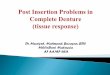 Post insertion problems in complete denture 2  tissue response