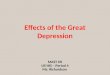 The Great Depression Effects