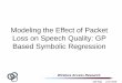 Modeling the Effect of packet Loss on Speech Quality: GP Based Symbolic Regression