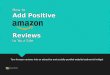How to Add Positive Amazon Reviews to Your Site