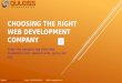 Choosing the right web development company