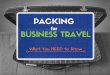 Packing for Business Travel: What You Need to Know
