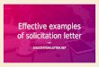 Effective Examples Of Solicitation Letter