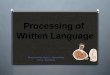 Processing of Written Language