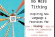 No More Tithing: Inspiring New Language and Practices for Giving
