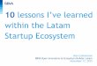 10 Lessons learned Latin American Startup Ecosystem