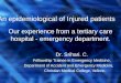 An epidemiological of Injured patients - Our experience from a tertiary care hospital - emergency department