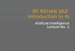 Introduction to artificial intelligence lecture 1