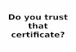 Do you trust that certificate?