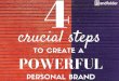 4 Crucial Steps To Create a Powerful Personal Brand