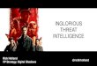 Inglorious Threat Intelligence by Rick Holland