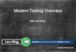 Modern testing overview
