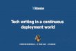 Tech writing in a continuous deployment environment