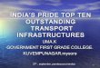 The pride top ten infrastructure's in india. by uma.k