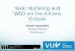 Topic modeling and WSD on the Ancora corpus