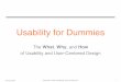 Web Usability for Dummies