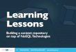 Learning Lessons: Building a CMS on top of NoSQL technologies