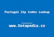 Portugal Zip Codes Database