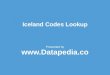 Iceland Zip Codes Lookup - Datapedia