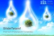 Large drops of green tree falling nature power point templates themes and backgrounds graphic designs