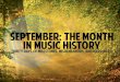 September: The Month in Music History