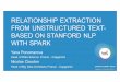 Relationship Extraction from Unstructured Text-Based on Stanford NLP with Spark by Nicolas Claudon and Yana Ponomarova