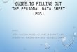 Guide to filling PDS (Revised 2017)