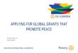 Applying for Global Grants That Promote Peace