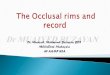 The occlusal rims and record