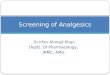 Screening of analgesics