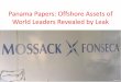 Panama papers   offshore assets of world leaders revealed by leak