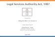 Legal Services Authority Act, 1987