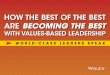 How the Best of the Best are Becoming The Best with Values-Based Leadership