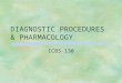 DIAGNOSTIC PROCEDURES & PHARMACOLOGY ICBS 130. BASIC EXAMS §Vital Signs l Temperature, normal value is 98.6 F/37.0 C Oral is taken by mouth Aural/Tympanic