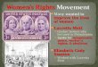 Many improve the lives of women Many wanted to improve the lives of women Lucretia Mott Lucretia Mott Quaker women who lectured in Philadelphia Quaker