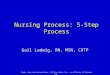 Nursing Process: 5-Step Process Gail Ladwig, RN, MSN, CHTP Mosby items and derived items © 2011 by Mosby, Inc., an affiliate of Elsevier Inc