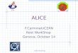 ROOT WorkShop1 ALICE F.Carminati/CERN Root WorkShop Geneva, October 14