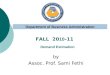 Department of Business Administration FALL 20 10 -11 Demand Estimation by Assoc. Prof. Sami Fethi