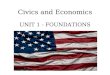 Civics and Economics UNIT 1 - FOUNDATIONS. What is it to be a citizen? As an American, you have rights and responsibilities – WHAT ARE THEY? E pluribus