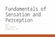 Fundamentals of Sensation and Perception MUSIC ERIK CHEVRIER OCTOBER 26TH, 2015