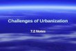 Challenges of Urbanization 7.2 Notes. Melting Pot  Mixture of people of different cultures and races who blended together by abandoning their native