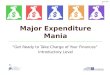 2.15.2.G1 Major Expenditure Mania “Get Ready to Take Charge of Your Finances” Introductory Level