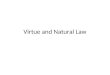 Virtue and Natural Law. Natural law theory (Aquinas) Eternal law: law of nature governing universe Natural law: governs what things should do or be A