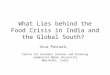 What Lies behind the Food Crisis in India and the Global South? Utsa Patnaik, Centre for Economic Studies and Planning Jawaharlal Nehru University New